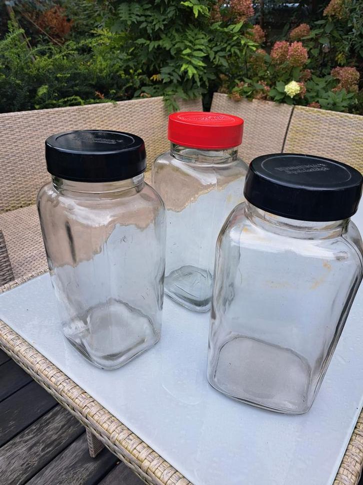 Vintage Tonema & Van Melle Voorraadpotten Set, Huis en Inrichting, Keuken | Keukenbenodigdheden, Gebruikt, Ophalen