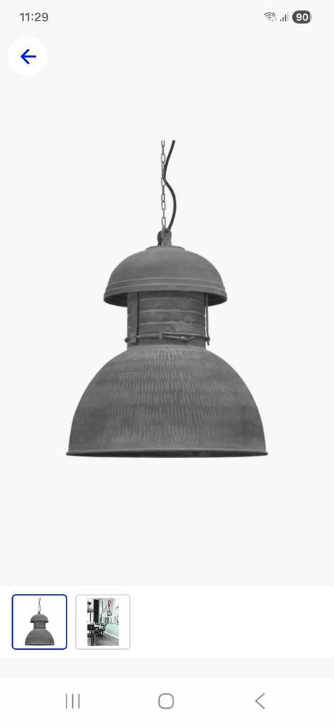 Industriële hanglamp HK living 2 stuks, Huis en Inrichting, Lampen | Hanglampen, Zo goed als nieuw, Minder dan 50 cm, Metaal, Ophalen