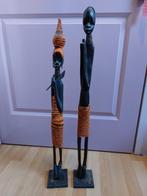 2 Afrikaanse houten beelden, Antiek en Kunst, Ophalen of Verzenden