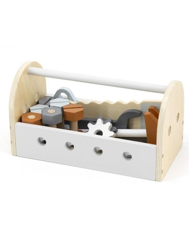 Houten toolbox, Kinderen en Baby's, Speelgoed | Houten speelgoed, Nieuw, Meubelstuk of Keukentje, Ophalen of Verzenden