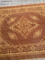 Vintage Tafelkleed Bruin/Goud Patroon Elegantie Antiek Look, Antiek en Kunst, Antiek | Kleden en Textiel, Ophalen of Verzenden