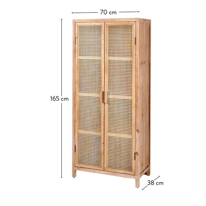 Webster rotan/webbingkast van de casa - Groter dan Xenos!, Antiek en Kunst, Antiek | Meubels | Kasten, Ophalen of Verzenden