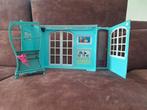 Barbiehuis vintage,  inklapbaar, met kledingkast, Ophalen of Verzenden, Zo goed als nieuw, Barbie