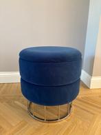 Poef blauw, Huis en Inrichting, Banken | Voetenbanken en Poefen, Minder dan 50 cm, Rond, Minder dan 50 cm, Ophalen of Verzenden