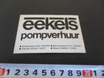 sticker amsterdam zwolle barendrecht weert EEKELS pompverhuu, Ophalen, Zo goed als nieuw, Bedrijf of Vereniging