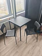 Table + 2 Chairs (Ikea SANDSBERG) - Like New, Ophalen, Vierkant, Tot twee personen, 50 tot 100 cm