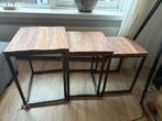 Setje van 3 tafeltjes, Huis en Inrichting, Minder dan 55 cm, Vierkant, Nieuw, Hout