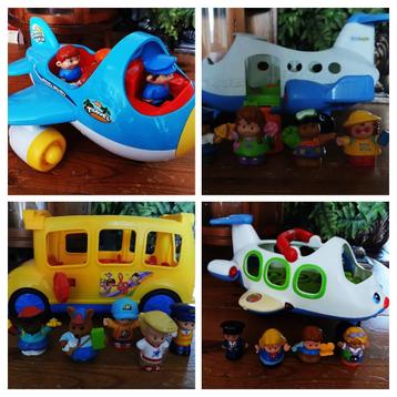 Speelgoed little people fisher price schoolbus vliegtuig 3 x beschikbaar voor biedingen