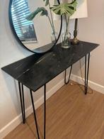 Zwart marmere sidetable, Huis en Inrichting, Tafels | Sidetables, Ophalen, Overige materialen, 100 tot 150 cm, 25 tot 50 cm