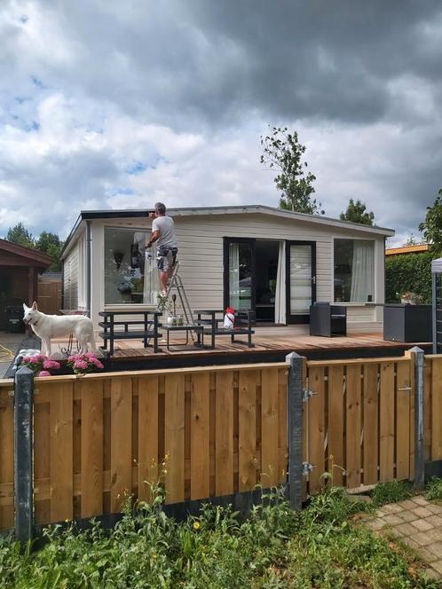 Goed onderhouden dubbele chalet op de kurenpolder D08 comple, Caravans en Kamperen, Stacaravans, Ophalen of Verzenden