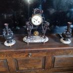 Klokkenstel met 2putti's, Antiek en Kunst, Antiek | Klokken, Ophalen of Verzenden