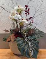Groot kerststuk, kerst bloemstuk met kunstbloemen, Ophalen of Verzenden, Zo goed als nieuw