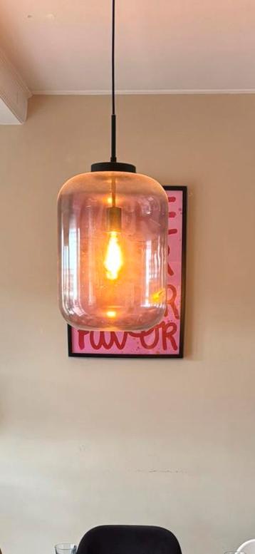 Mooie grote hanglamp smoked glas beschikbaar voor biedingen
