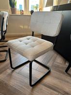 Buisframe stoel crème bouclé 6x, Ophalen, Buisframe modern, Wit, Zo goed als nieuw
