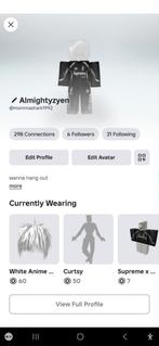 Roblox account, 1 speler, Ophalen of Verzenden, Zo goed als nieuw, Vanaf 3 jaar