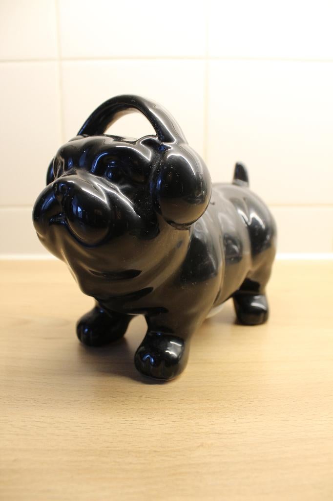 Spaarpotje Frans Bulldog / French Bully, Ophalen, Zo goed als nieuw, Steen, Aardewerk of Keramiek, Dier