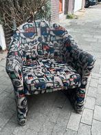 Vintage 1980 postmodern fauteuil Joan Miró bekleding, Gebruikt, Minder dan 75 cm, Postmodern, Ophalen of Verzenden