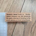 Catslife press stempel, memory, Verzenden, Zo goed als nieuw, Houten stempel