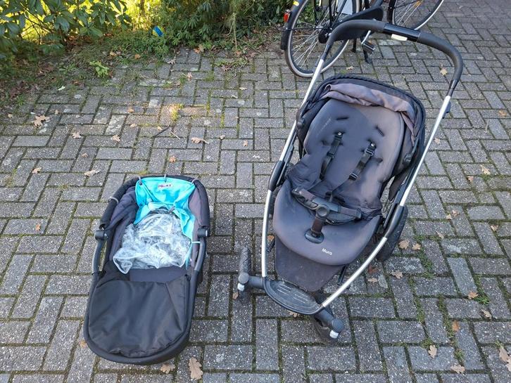 Gratis Maxi Cosi Mura4 kinderwagen met reiswieg en regenhoes, Kinderen en Baby's, Kinderwagens en Combinaties, Ophalen