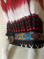 Indianenpak (handgemaakt) met tooi, pruik en ketting, Maat 52/54 (L), Carnaval, Ophalen of Verzenden, Zo goed als nieuw