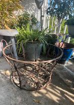 Metalen tuin mand, Minder dan 60 cm, Rond, Ophalen of Verzenden, Zo goed als nieuw