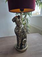 Tafellamp (Panter goudkleurig) incl. kap, Ophalen, Zo goed als nieuw, Metaal, Minder dan 50 cm