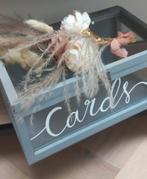 Enveloppen kaarten doos van glas feest bruiloft, Ophalen of Verzenden, Zo goed als nieuw