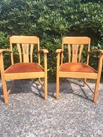Brocante Houten fauteuils Set van 2, Antiek en Kunst, Antiek | Meubels | Stoelen en Banken, Ophalen