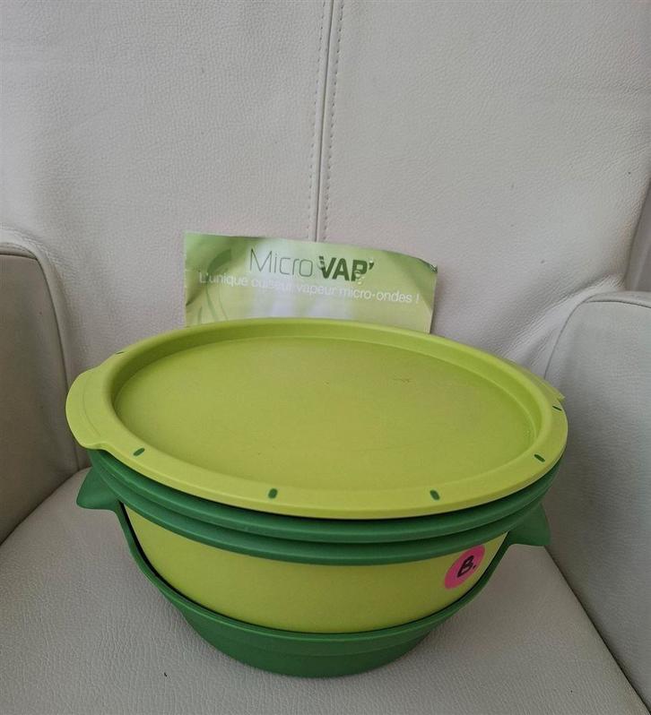 Microgourmet, 4delig en 8 stoompotjes en meer Tupperware, Huis en Inrichting, Keuken | Tupperware, Zo goed als nieuw, Bak of Kom