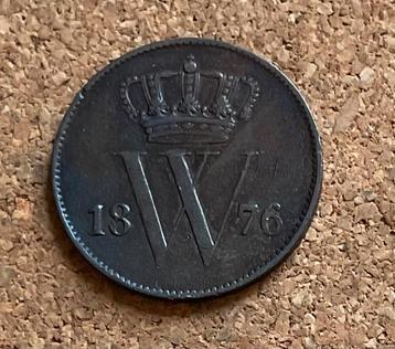 Munt - Nederland 1 cent 1876 (Willem III) beschikbaar voor biedingen