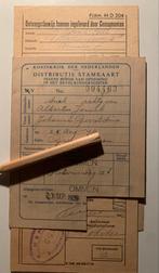 Ommen WO2 or stamkaart 1939 en inleverbewijs Stationsstraat, Verzamelen, Militaria | Tweede Wereldoorlog, Engeland, Landmacht