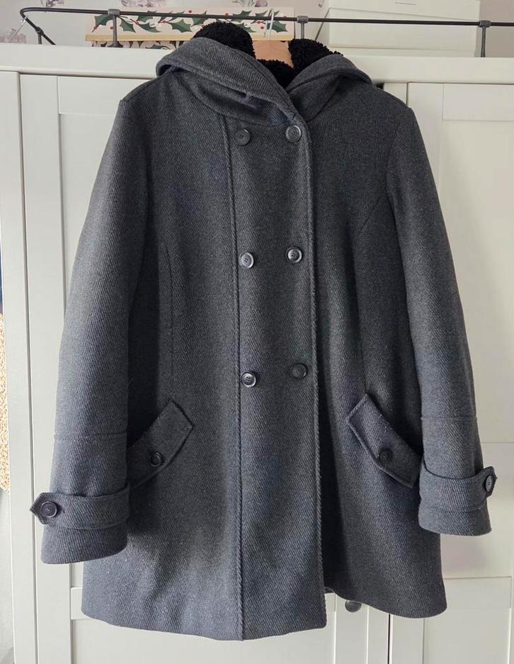 S.Oliver wollen winterjas, Kleding | Dames, Jassen | Winter, Zo goed als nieuw, Maat 46/48 (XL) of groter, Grijs, Ophalen of Verzenden