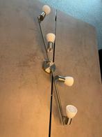 Plafondspots 4 lamps zilverkleurig, Ophalen of Verzenden, Zo goed als nieuw, Metaal of Aluminium