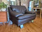 Italsofa grote leren stoel bruin, Huis en Inrichting, Ophalen, Gebruikt, Eenpersoons, Minder dan 150 cm
