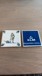 KLM tegeltje / onderzetter, Ophalen of Verzenden, Zo goed als nieuw