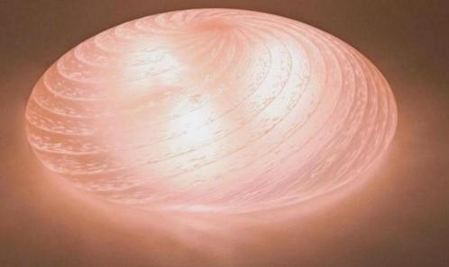 Murano lamp roze swirl, Huis en Inrichting, Lampen | Plafondlampen, Glas, Ophalen of Verzenden