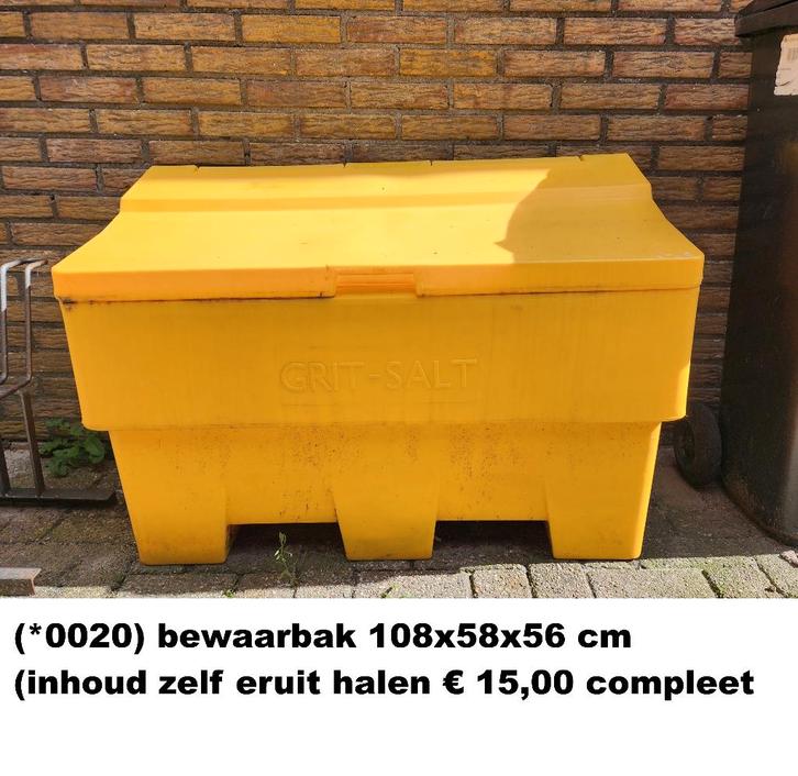 (*0020) Grote gele kunststof opbergbak voor buiten, Doe-het-zelf en Verbouw, Kratten en Dozen, Gebruikt, Bak of Kist, 100 cm of meer