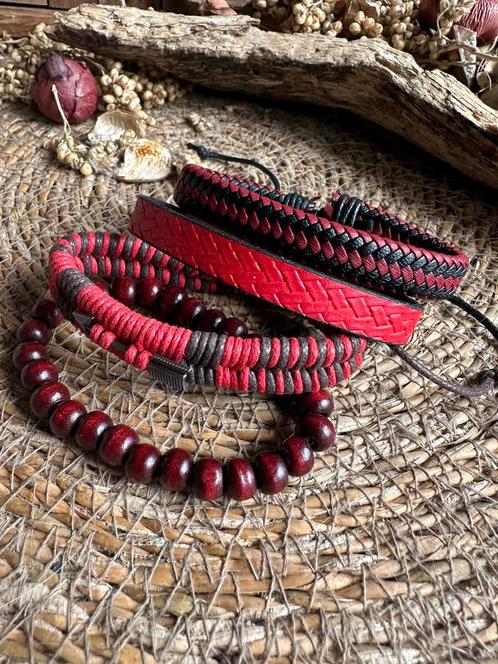 Boho armbanden / heren / multi layer bracelet, Sieraden, Tassen en Uiterlijk, Armbanden, Zo goed als nieuw, Ophalen of Verzenden