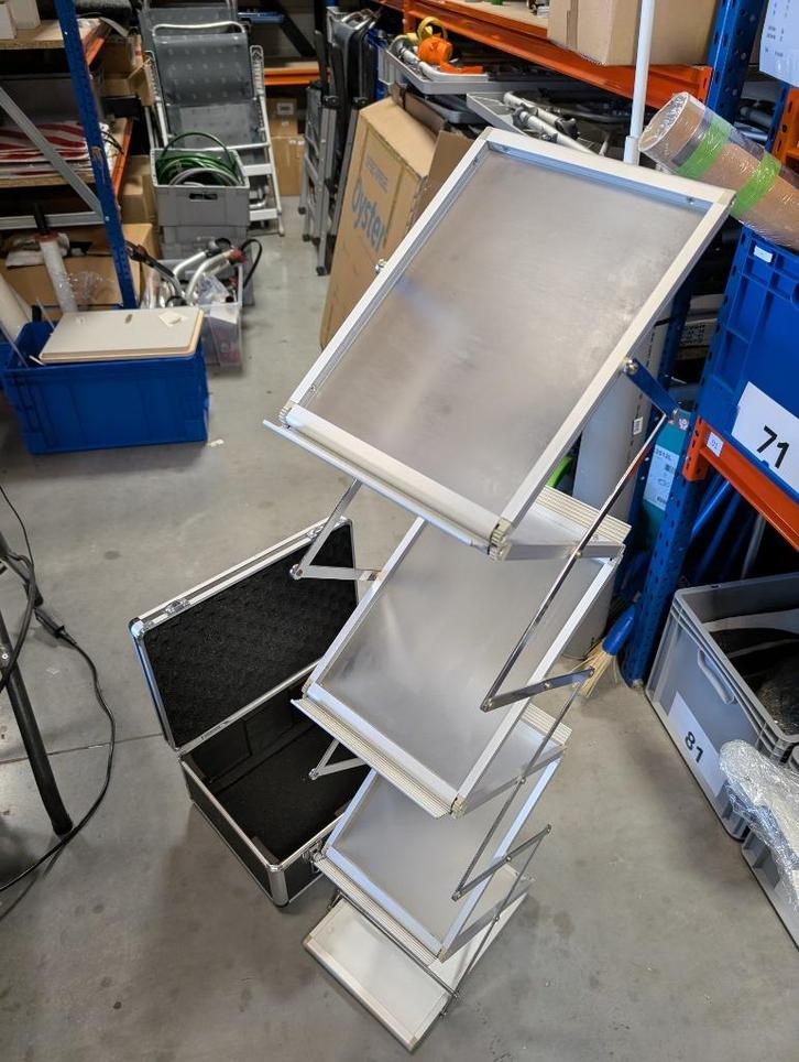 Brochurehouder Folderrek Folderhouder (A4) in koffer, Diversen, Bureau-accessoires, Gebruikt, Ophalen