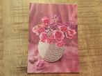 Diamond painting kaart bloemen  in vaas, Verzenden, Zo goed als nieuw, Overige thema's