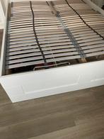 IKEA Bed met lattenbodem en lades, Gebruikt, Wit, Tweepersoons, Ophalen of Verzenden