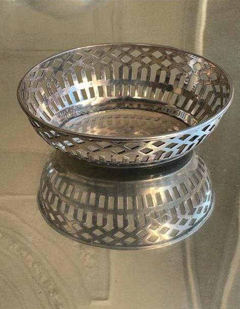 Antiek zilveren bonbonmandje Van Kempen (833) Den Haag 1918, Antiek en Kunst, Antiek | Goud en Zilver, Zilver, Ophalen of Verzenden