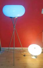 Set van twee lampen, Huis en Inrichting, Lampen | Vloerlampen, Ophalen, Zo goed als nieuw, Glas, 100 tot 150 cm