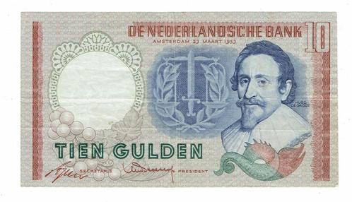 10 Gulden Hugo de Groot, Postzegels en Munten, Bankbiljetten | Nederland, Los biljet, 10 gulden, Verzenden