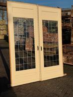 Set schuif / en-suite deuren met glas in lood 239x187cm., Ophalen