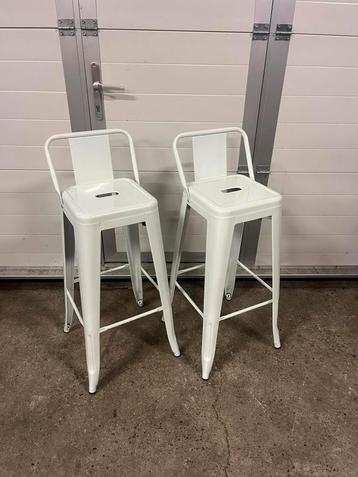 74 stuks Metalen horeca project krukken Tolix nieuw wit beschikbaar voor biedingen