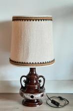 Vintage schemerlamp lamp bruin keramiek, lava, dubbele lamp, Huis en Inrichting, Ophalen, Zo goed als nieuw, Minder dan 50 cm