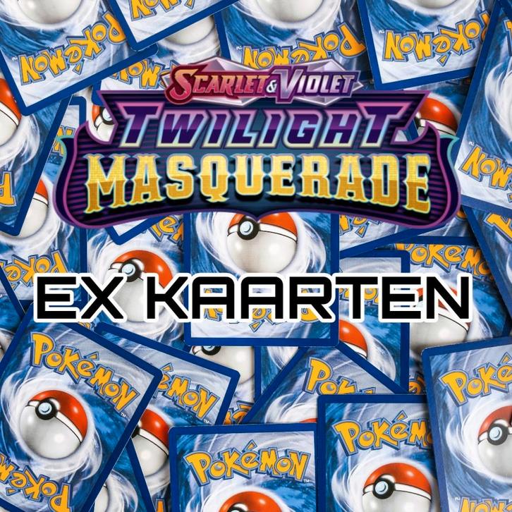 Pokemon Twilight Masquerade EX kaarten €1,00 per stuk, Hobby en Vrije tijd, Verzamelkaartspellen | Pokémon, Ophalen of Verzenden