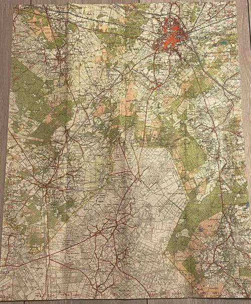 1938 Breda O 50 - Stafkaart defensie NL 1938, Boeken, Atlassen en Landkaarten, Zo goed als nieuw, Landkaart, Nederland, 1800 tot 2000