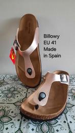 Stijlvolle Metallic Roze Leren Slippers van Billowy  Maat 41, Slippers, Billowy, Nieuw, Ophalen of Verzenden